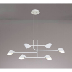Capuccina 6 Light Linear Pendant, 45W LED, 3000K, 3100lm, White, 3yrs Warranty - thumbnail 2