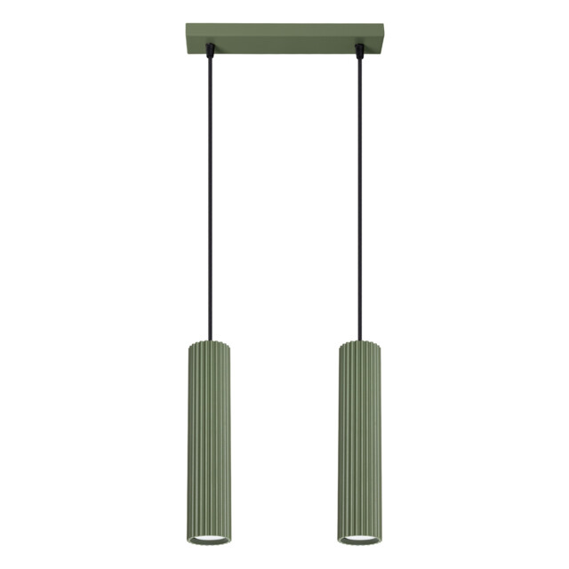 Karbon Minimalist Bar Pendant 2 Light Olive Green - image 1