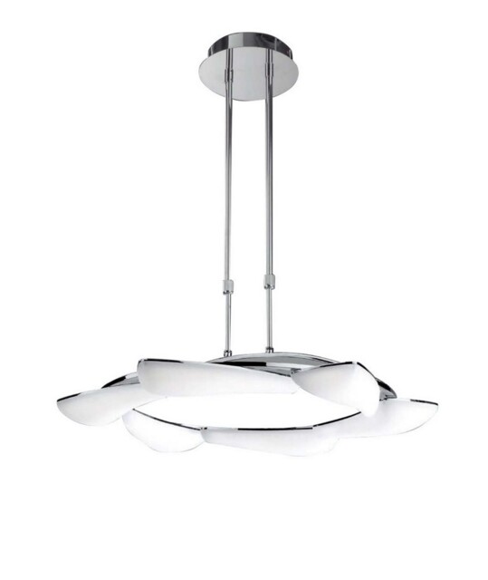 Mistral Telescopic 36W LED Round 3000K, 3240lm, Polished Chrome, Frosted Acrylic - image 1