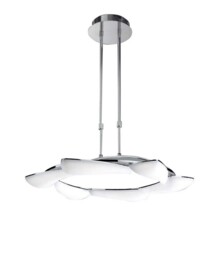 Mistral Telescopic 36W LED Round 3000K, 3240lm, Polished Chrome, Frosted Acrylic - thumbnail 1