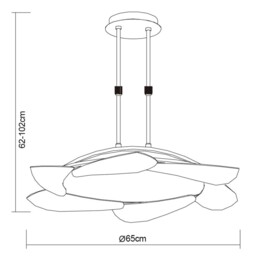 Mistral Telescopic 36W LED Round 3000K, 3240lm, Polished Chrome, Frosted Acrylic - thumbnail 2