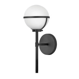 Hinkley Hollis Bathroom Wall Lamp Black, IP44 - thumbnail 1