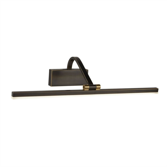 Integrated LED 1 Light Picture Wall Light Black Brushed Gold - image 1