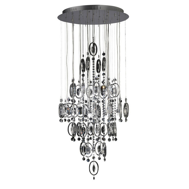 Solana Pendant 18 Light G4 Polished Chrome/Crystal, NOT LED/CFL Compatible - image 1