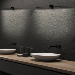 Tripoli 60cm Integrated Led Wall Lamp Sandy Black LED 3000K IP44 9W - thumbnail 2
