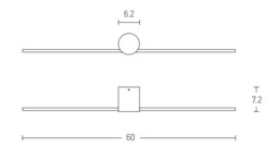Tripoli 60cm Integrated Led Wall Lamp Sandy Black LED 3000K IP44 9W - thumbnail 3