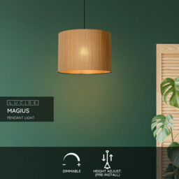 Magius Scandinavian Pendant Light - Ø 42cm - 1xE27 - Light Wood - thumbnail 2