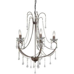 Romance 5 Light Multi Arm Chandeliers Rust