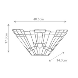 Inglenook 2 Light Tiffany Uplighters Tiffany glass, E14 - thumbnail 2