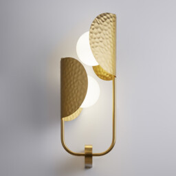 Tropic II Modern Wall Lamp Brass 2xG9 White Shade - thumbnail 5