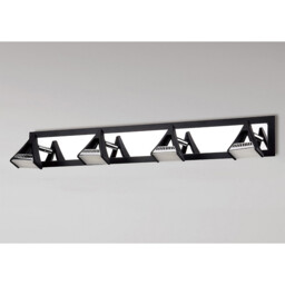Filippo Linear Spot Light 4 Light LED 20W 3000K, 1750lm, Matt Black/Polished Chrome - thumbnail 2