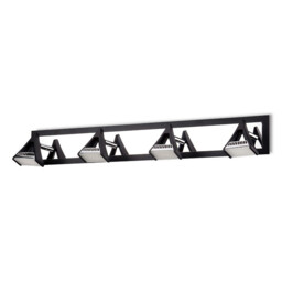 Filippo Linear Spot Light 4 Light LED 20W 3000K, 1750lm, Matt Black/Polished Chrome