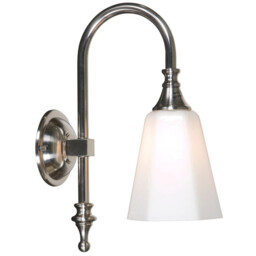 Classic Bathroom Wall Light Satin Nickel IP44