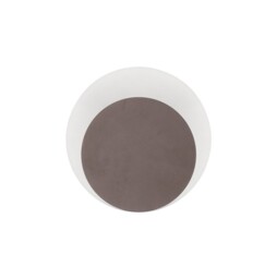 Altona Magnetic Base Wall Lamp, 12W LED 3000K 498lm, 15, 19cm Round Bottom Offset, Coffee, Acrylic Frosted Diffuser - thumbnail 3