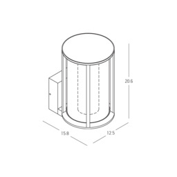 Zambelis Outdoor Wall Lantern Beige-Brown (Taupe) LED 3000K IP54 - thumbnail 3