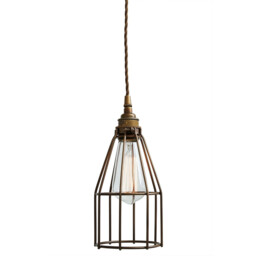 Raze Cage Pendant, Antique Brass, Bronze Cage - thumbnail 2