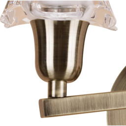 Alaska Wall Lamp Switched 2 Light L1/SGU10, Antique Brass - thumbnail 5