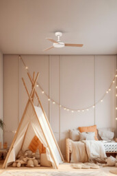 Mini Mallorca Small White, Maple DC Ceiling Fan 6 Speed - thumbnail 2