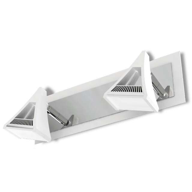 Filippo Linear Spot Light 2 Light LED 10W 3000K, 900lm, Matt White/Polished Chrome, 3yrs Warranty - image 1