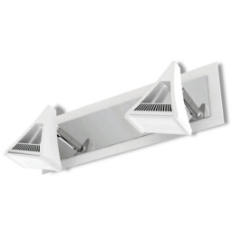 Filippo Linear Spot Light 2 Light LED 10W 3000K, 900lm, Matt White/Polished Chrome, 3yrs Warranty - thumbnail 1