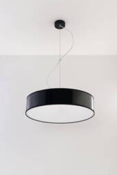 Arena 3 Light Round Ceiling Pendant Black, E27 - thumbnail 2
