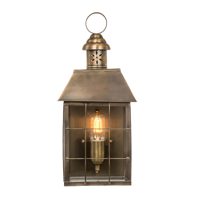 Hyde Park 1 Light Outdoor Wall Lantern Light Solid Brass IP44, E27 - image 1
