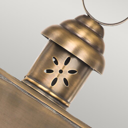 Hyde Park 1 Light Outdoor Wall Lantern Light Solid Brass IP44, E27 - thumbnail 2