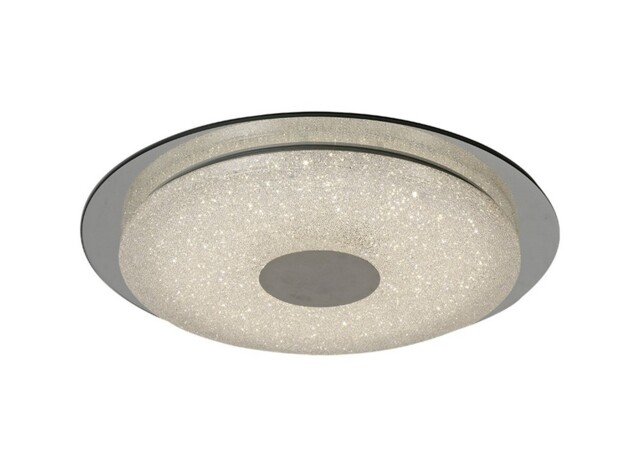 Fusion Flush Ceiling Light 45cm Round 18W LED 2700-6500K Tuneable, 1680lm, Remote Control White, Diamond - image 1