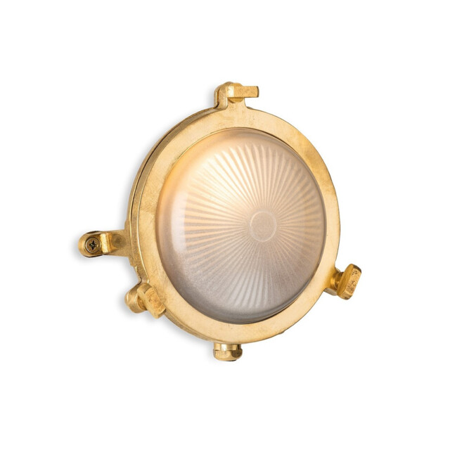 Nautic 140mm Bulkhead Solid Brass with Frosted Glass 1xG9 IP64