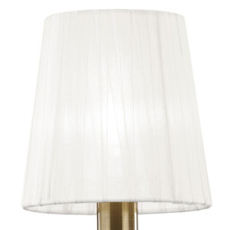 Tiffany Wall Lamp Switched 2+2 Light E14+G9, Antique Brass With White Shades & Clear Crystal - thumbnail 5