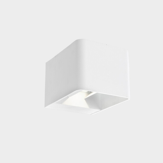 Wilson Square Outdoor Up Down Wall Lamp White, Matt LED 10.2W 2700K IP65 On-Off