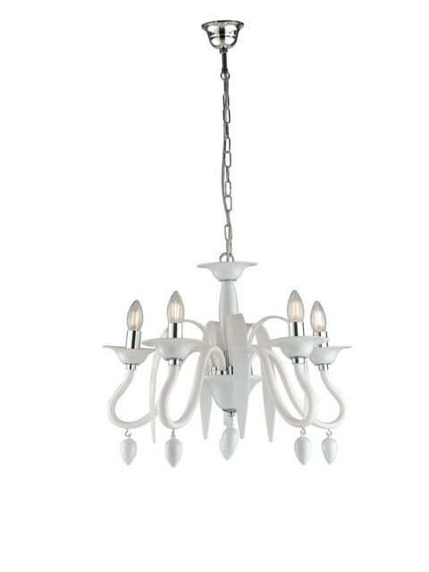 ESTEFAN 5 Light Chandeliers White 53x45.5cm - image 1