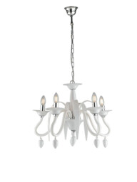 ESTEFAN 5 Light Chandeliers White 53x45.5cm - thumbnail 1