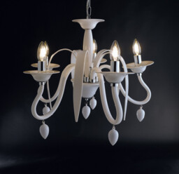 ESTEFAN 5 Light Chandeliers White 53x45.5cm - thumbnail 2