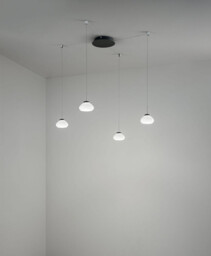 Arabella LED Cluster Pendant Ceiling Light White Glass - thumbnail 2