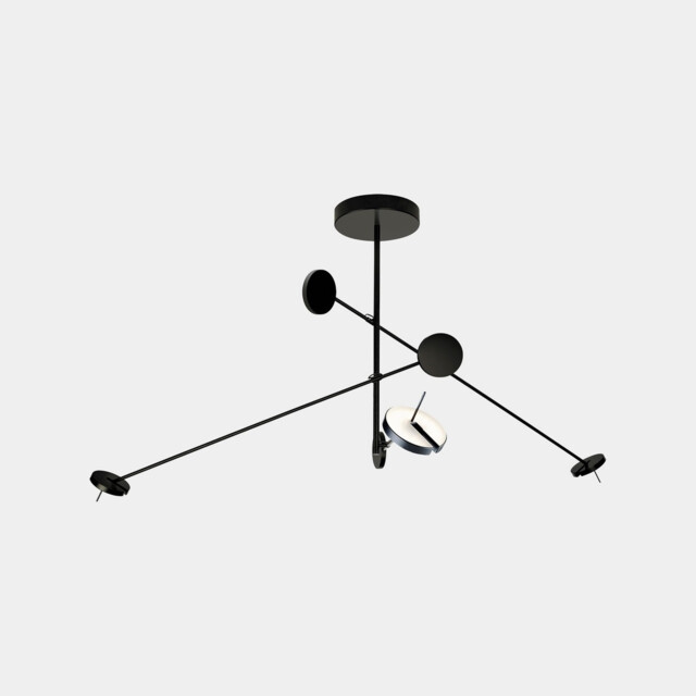 Invisible Integrated LED Semi Flush Ceiling Light Black, Tinted 28.5W CCT 2700-3000K Phase Cut Dimming - image 1