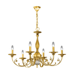 Pisani Multi Arm Chandeliers 6 Light French Gold - thumbnail 1