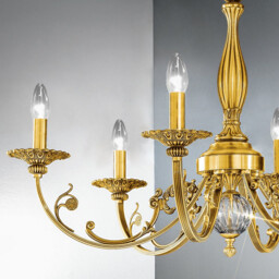 Pisani Multi Arm Chandeliers 6 Light French Gold - thumbnail 3