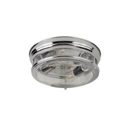 Edinburgh 2 Light Bathroom Flush Ceiling Light Chrome IP44, E27 - thumbnail 2