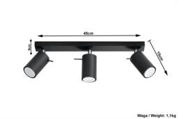 Ring 3 Light Spotlight Bar Black, GU10 - thumbnail 5