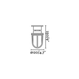 Mauren 1 Light Outdoor Pedestal Light Brass IP44, E27 - thumbnail 3