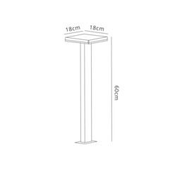 Tignes Bollard Pillar Lamp, 10W LED, 3000K, 700lm, IP54, Anthracite, 3 Years Warranty - thumbnail 2