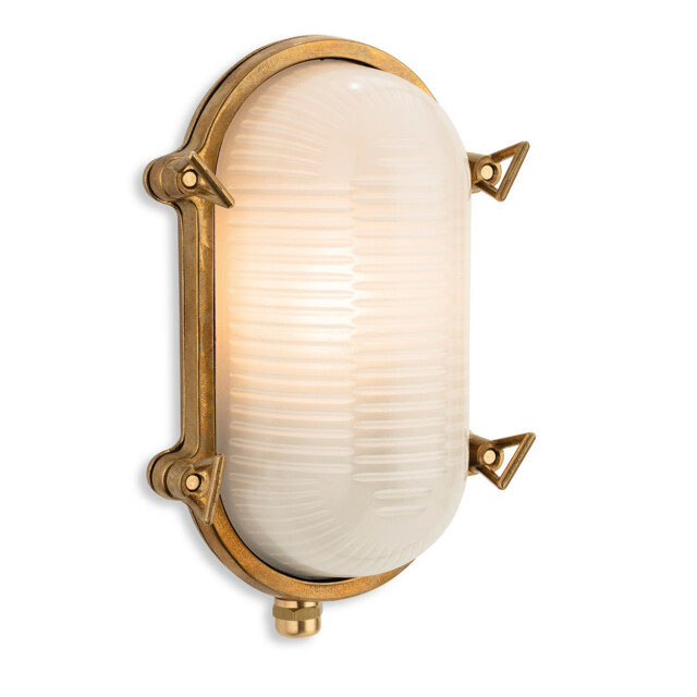 Nautic Bulkhead Brass with Frosted Glass IP64