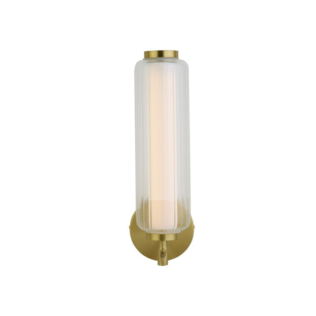 Mod LED Wall Lamp, Satin Brass Metal, Opal Acrylic & Clear - image 1