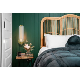 Mod LED Wall Lamp, Satin Brass Metal, Opal Acrylic & Clear - thumbnail 5