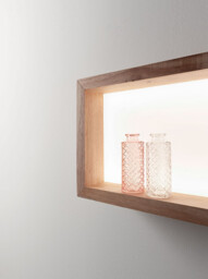 Window Integrated LED Wall Light Oak Glass - thumbnail 2