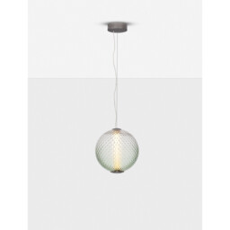 Aora Globe Pendant Ceiling Light Brushed Grey, Green Triac Dimmable LED 20W 1100lm 3000K - thumbnail 5