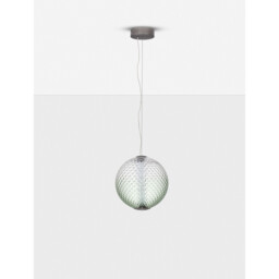 Aora Globe Pendant Ceiling Light Brushed Grey, Green Triac Dimmable LED 20W 1100lm 3000K - thumbnail 3