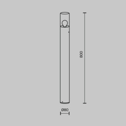 Amas Outdoor Bollard Graphite IP54 1xE27 - thumbnail 3