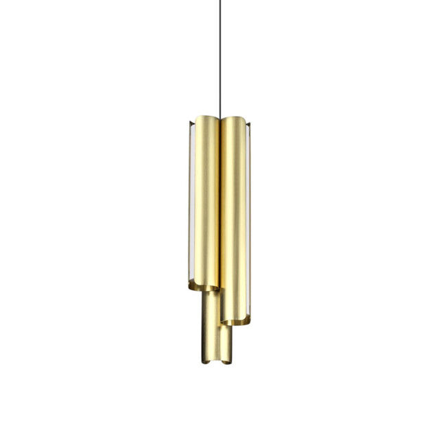 Dorica Slim Pendant Ceiling Light Brass 3x LED 2750lm 3000K DALI Dimmable - image 1